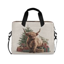 16" Laptop Briefcase for Work Travel Laptop Shoulder Bag Carrying Handbag Laptop Case Cow and Christmas Gifts