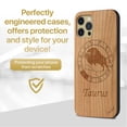thumbnail image 2 of Case Yard Wooden Case Outside Soft TPU Silicone, Slim Fit Shockproof Wood Protective Phone Cover for Girls Boys Men and Women, Supports Wireless Charging Taurus Sign Design case for iPhone-11-Pro-Max, 2 of 7