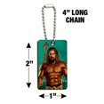 thumbnail image 3 of Aquaman Movie Jason Mamoa Full Costume Wood Wooden Rectangle Keychain Key Ring, 3 of 3