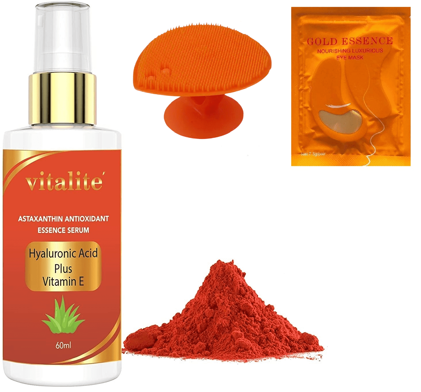 Hyaluronic Acid Essence, Astaxanthin , Vitamin C , E SPF , Light Stripe, Moisturizing Essence Natural Moisturizer for Face and Great for All Skin  3.3 fl.oz