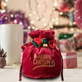 thumbnail image 2 of Beautynvta Christmas Gift Bags with Drawstring, Colorful Christmas Gifts Wrapping, Reusable Cloth Holiday Gift Bags for Presents Party Favor Goody, 5.1" x 5.9", Red, 2 of 8