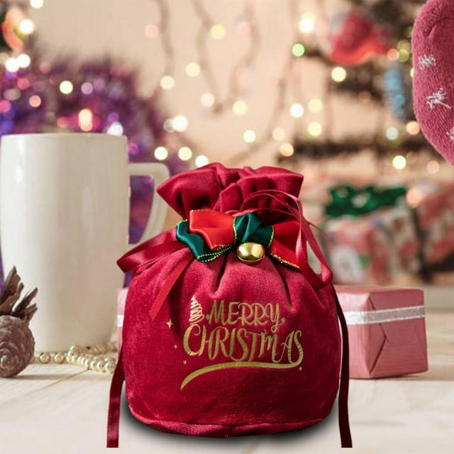Bolsa de regalo para fiesta de Navidad, bonita bolsa de regalo para muñecas, estilo plegable y portátil, para uso en casa y oficina.