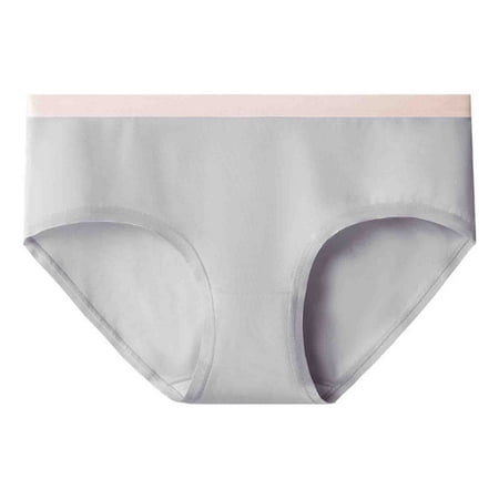 Bigersell Cotton Thong Underwear for Women Clearance Woman Underwear Bikini Panty Style P-1005 Spandex Shaping Panties Lace Thongs Ladies Briefs High Waist Women s Bikini Panties Gray XL