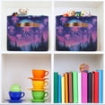 thumbnail image 6 of Yayeee Canvas Storage Basket with Handles for Shelves Fabric Bins Closet Organizer, Neon Jellyfish, 6 of 8