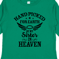 thumbnail image 4 of Inktastic Handpicked for Earth by My Sister in Heaven with Angel Wings Boys or Girls Long Sleeve Toddler T-Shirt, 4 of 5