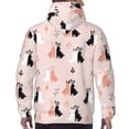 thumbnail image 7 of Naloa White And Black Rabbit Men's Casual Hooded Collar Drawstring Hoodies Pullover Sweatshirts Casual Long Sleeve Shirts-Small, 7 of 7