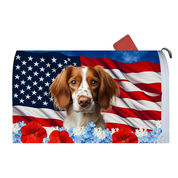 Brittany Spaniel - Best of Breed Patriotic Dog Breed Mail Box Cover