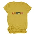 thumbnail image 4 of Alitao Graphic Tees Tshirts Shirts Aunt Shirt I'm Just Here For My Nephew T Shirts Auntie Tee Shirt Crewneck Cotton Short Sleeve T Shirts for Women Summer Shirts Yellow 3XL, 4 of 4