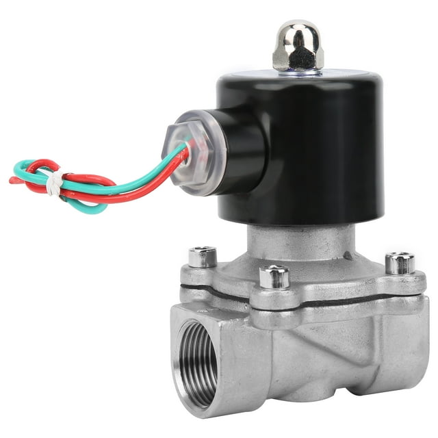 Válvula Solenoide Eléctrica De 3/4 Pulg., 3/4 Pulg., Acero Inoxidable 304, Acción Directa Normalmente Cerrada Para Aire, Agua, Aceite