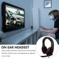 thumbnail image 4 of OULII headset with mic for work Over Ear Headphone Red ABS Wired Stereo Sound 1Pack, 4 of 4