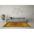 thumbnail image 3 of Ahgly Company Machine Washable Indoor Square Persian Yellow Traditional Area Rugs, 3' Square, 3 of 4