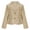 Beige, variant on Tqcoqu Women's Lapel Collar 2 Button Cropped Blazer,Long Sleeve Solid Casual Jacket,Office Work Slim Blazer Jacket,Beige Women's S-XXL