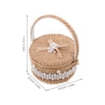 thumbnail image 6 of AURARMLET Rustic Wedding Ring Basket Made of Jute Cloth for Engagements and Ceremony Storage, 6 of 8