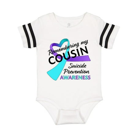 

Inktastic Remembering my Cousin- suicide prevention awareness Gift Baby Boy or Baby Girl Bodysuit