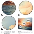 thumbnail image 3 of Designart "Sunrise Over the Peach Ocean I" Landscapes Floater Framed Canvas Wall Art, 3 of 7