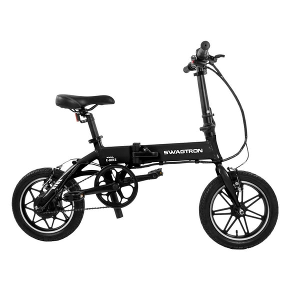 Swagtron Swagcycle EB-5 Lightweight, Aluminum Folding E-bike- Black