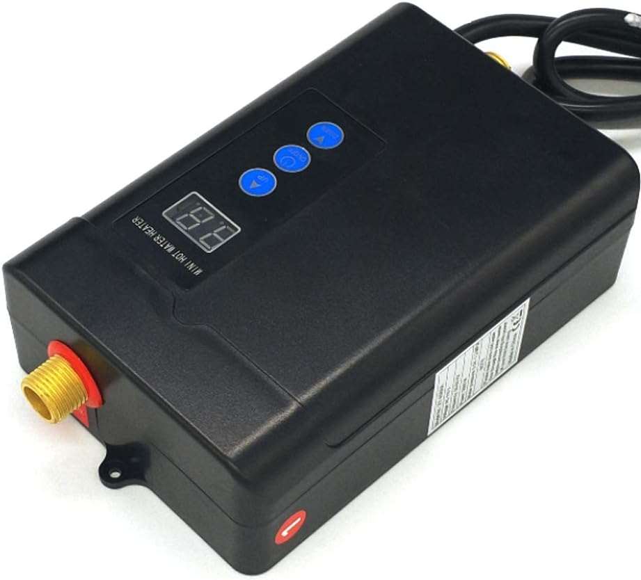 Tankless Water Heater Electric 3KW 110V With Remote Control Temperature Display Electric Tankless RV Water Heater for Under Sink Tap Home