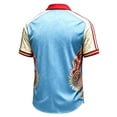thumbnail image 4 of Zimjoy Mexico Soccer Jersey Shirt for Men 2026 World Soccer Game National Team 2D Graphic Collared Short Sleeve Button Down Shirts Light Blue 5XL, 4 of 4