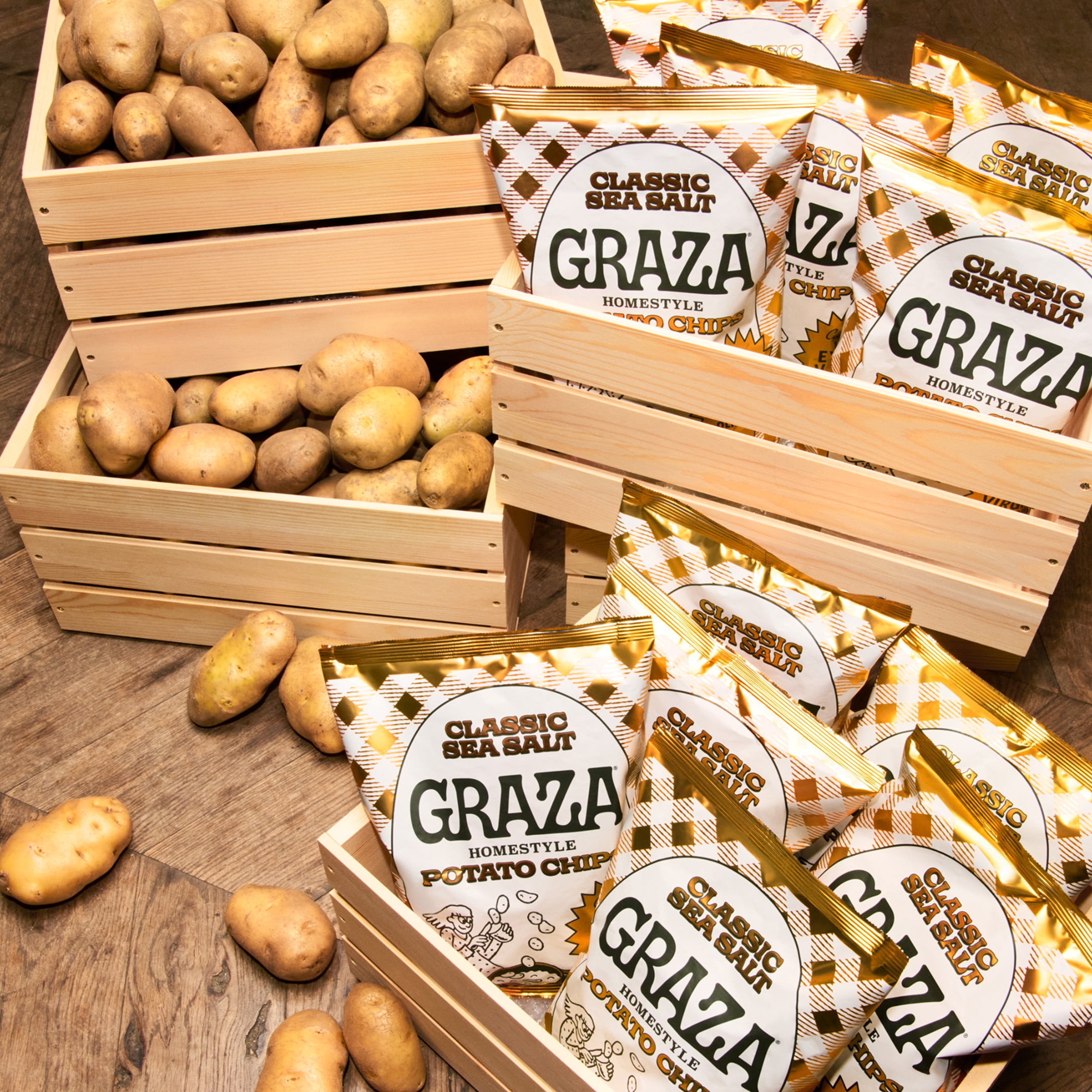 Graza Classic Sea Salt Homestyle Potato Chips, 5.5oz Bag