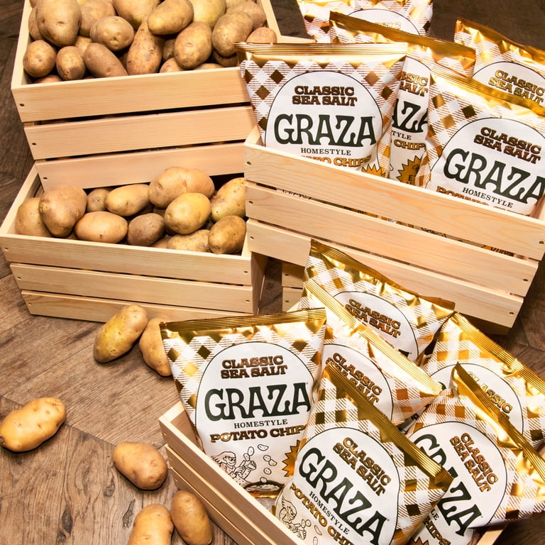 Graza, Classic Sea Salt Homestyle Potato Chips, 5.5oz Bag