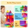 thumbnail image 4 of PicassoTiles 28PC Magnetic Tiles Set for Kids, Large STEM Construction Building Blocks, Educational Creative Learning Toy for Boys & Girls, 4 of 8