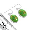 thumbnail image 3 of Copper Green Turquoise Earring 925 Sterling Silver Handmade Jewelry, 3 of 5