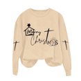 thumbnail image 6 of Wancir Christmas Sweatshirts For Women Merry Christmas Letter Graphic Printted Tops Crewneck Long Sleeve Xmas Pullover, 6 of 6