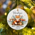 thumbnail image 4 of Customized Name Baby 1st Xmas Ceramic Ornament Gift for Birthday Newborn Dad Mom, Fox Baby's First Christmas Ornament 2025, Personalized Baby First Xmas Ornament, Baby Fox Ceramic Ornaments Keepsake, 4 of 6
