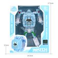 thumbnail image 3 of Reloj de juguete para niños con forma de robot transformable (reloj de juego azul), 3 of 3