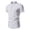 White, variant on WIZUTIZ Men's Casual Cotton Linen Shirt Short Sleeve Button-Up Band Collar Dress Shirts Summer Hippie Beach T-Shirts