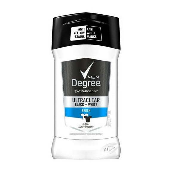 Degree Men Ultra Clear Black and White Antiperspirant Deodorant, Fresh, 2.7 oz