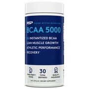 RSP Nutrition BCAA 5000, BCAA Capsules, Post Workout, Muscle Recovery, Endurance & Energy, 240 Ct