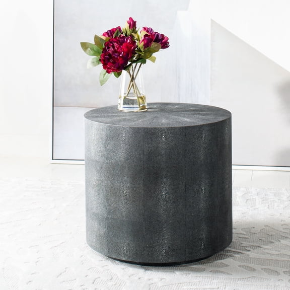Safavieh Couture Diesel Glam Resin Round End Table, Black