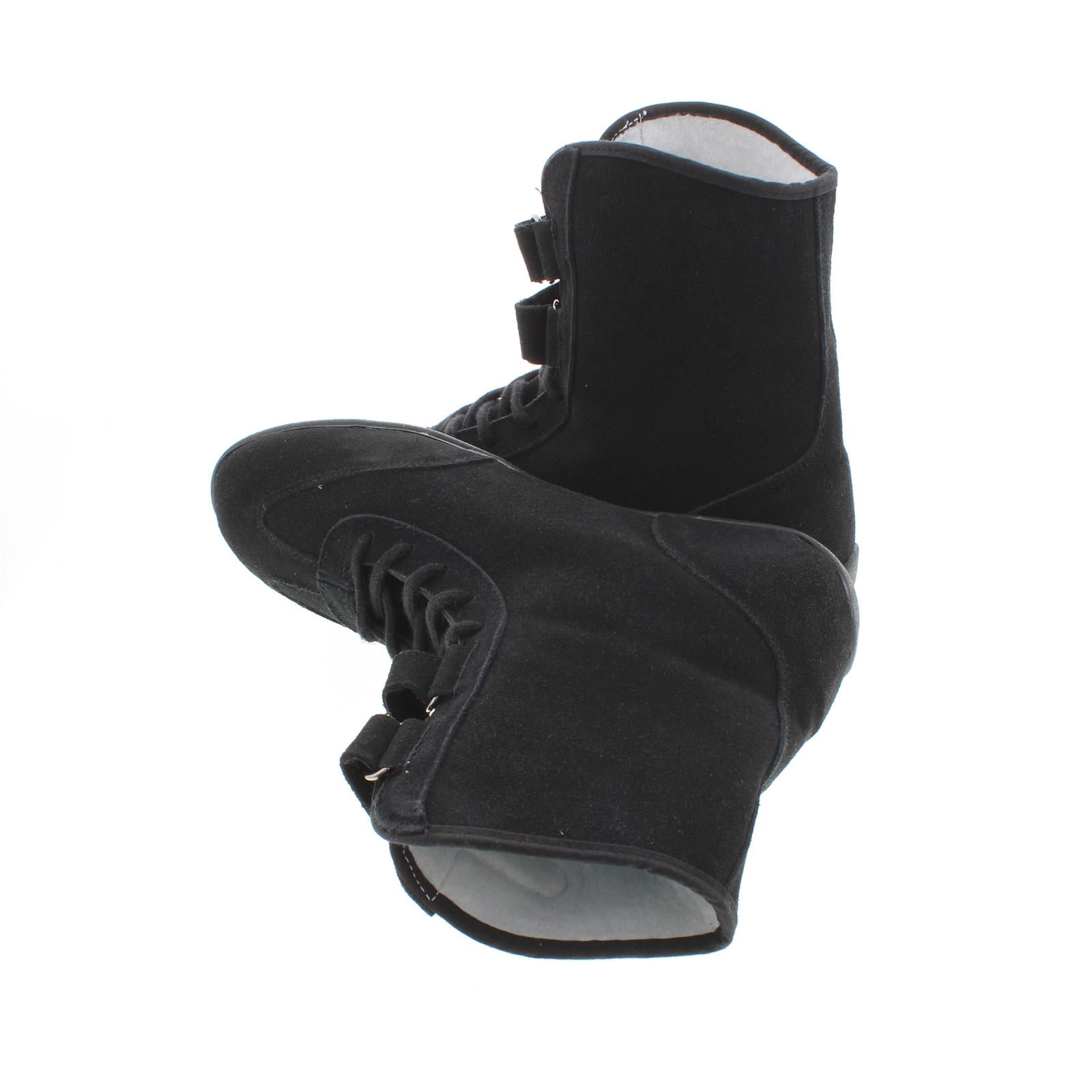 SFI 3.3//5 Flexible Leather Black Hightop Racing Shoes 9