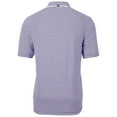 thumbnail image 3 of Men's Cutter & Buck Purple ECU Pirates Throwback Logo Virtue Eco Pique Stripe Recycled Polo, 3 of 3
