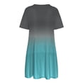 thumbnail image 5 of Homenesgenics Dresses for Women Womens Dresses Summer Women Summer Casual Short Sleeve Loose Dresses Gradient Dress Green S, 5 of 9