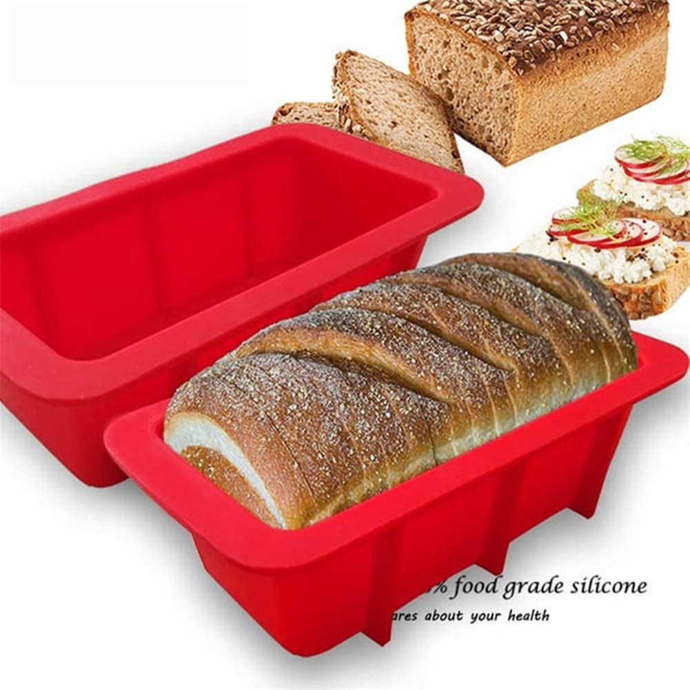 Bread Loaf Silicone Cake Mold Non Stick Bakeware Baking Rectangle Oven Moul O7V3 