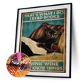 thumbnail image 1 of Cuadros Decorativos Kits de pintura de diamante cuadrado completo cuadro de pared de resina de mosaico de gato negro (ZQF8879) Ehuebsd embutido en tela, 1 of 9