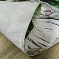 thumbnail image 5 of Ambesonne Tiger Place Mats Set of 4, Albino Bengal Cat on Rock, Standard Size, Fern Green White, 5 of 6