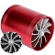 thumbnail image 4 of Turbocompresseur d'admission d'air pour voiture, double ventilateur, turbine, compresseur, économiseur de carburant, turbo rouge, 4 of 4