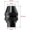 thumbnail image 2 of 3Pcs Multi Quick Change Keyless Chuck Replacement for Dremel 4486 Rotary Tools 3000 4000 7700 8200, 2 of 5
