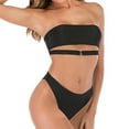 thumbnail image 5 of HAWEE Maillots de Bain pour Femmes Rehausseur Taille Haute String 2 Pcs Bikini Imprimé Ensemble, 5 of 5