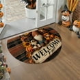 thumbnail image 6 of Thanksgiving Fall Decor Pumpkin Half Round Doormat Washable Semi Circle Rug Non Slip Half Moon Rug Floor Mat for Indoor Outdoor Bathroom Kitchen Fireplace Entryway Bath Holiday Decor, 6 of 6