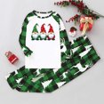 thumbnail image 2 of Odeerbi Christmas Pajamas for Family Plaid Holiday Long Sleeve Family Christmas Pajamas Matching Sets Toddler Fashion Plaid Print Blouse Tops Pants Sleepwear Xmas Family Matching PJs Set Red, 2 of 6