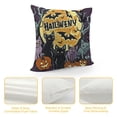 thumbnail image 4 of YINGXI Halloween Throw Pillow Covers Pillow Cases Purple Pumpkin Decorative Cushion Cases for Couch Living Room 18x18in, 4 of 5
