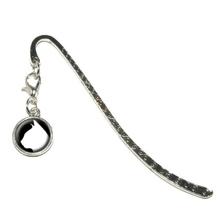 Rembrandt Cat Charm - Cat Silhouette Metal Bookmark with Charm