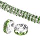 thumbnail image 1 of Paquete de 200 Cuentas Espaciadoras Rondelle, 0.24 Pulgadas/6mm Cuentas Sueltas de Cristal Checo Rhinestone [Verde Claro], 1 of 6