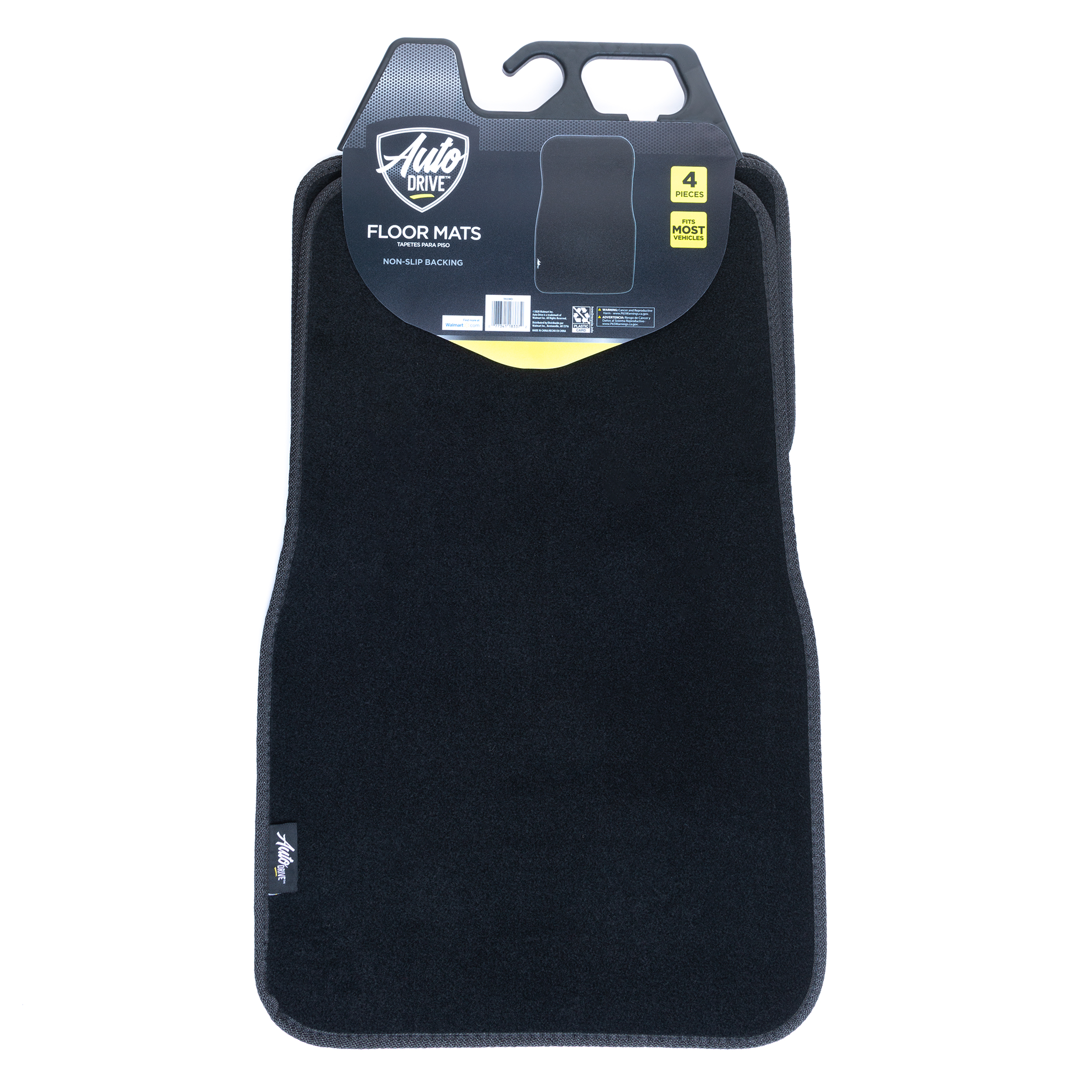 Auto Drive 4-Piece Medium Pile Carpet Floor Mats Black photo 2