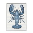 thumbnail image 4 of Stupell Industries Detailed Blue Lobster Starfish Botanical Motif Panels Graphic Art White Framed Art Print Wall Art, Design by Darlene Seale, 4 of 5