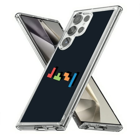 TalkingCase Slim Fit Phone Case Compatible for Samsung Galaxy S24 Ultra(Not S24 S24+ Plus) Minimalistic Tetris Print Lightweight Flexible USA Print